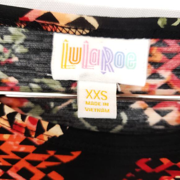 LuLaRoe Blouse Womens XXS Geometric Floral Lightweight Flowy Irma Tunic Shirt - Picture 6 of 8